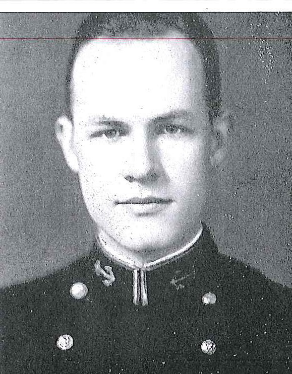 Photo of Commander Lloyd G. Benson copied from page 195 of the 1936 edition of the U.S. Naval Academy yearbook 'Lucky Bag'.