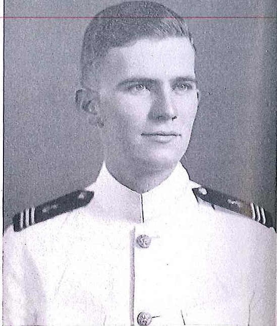 Photo of Rear Admiral Daniel E. Bergin copied from page 92 of the 1941 edition of the U.S. Naval Academy yearbook 'Lucky Bag'.