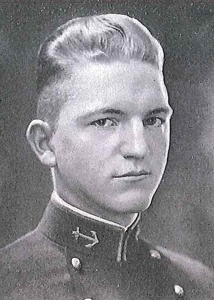 Photo of Captain Lowe H. Bibby copied from page 83 of the 1922 edition of the U.S. Naval Academy yearbook 'Lucky Bag'.
