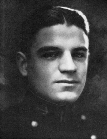 Image of Midshipman José M. Cabanillas, USN, a halftone reproduction of a photograph, scanned from the official publication,