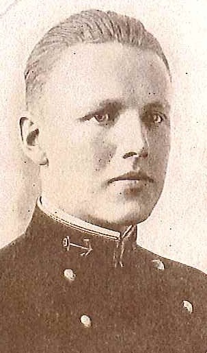 Photo of Rear Admiral Milton O. Carlson copied from page 100 of the 1916 edition of the U.S. Naval Academy yearbook 'Lucky Bag'.