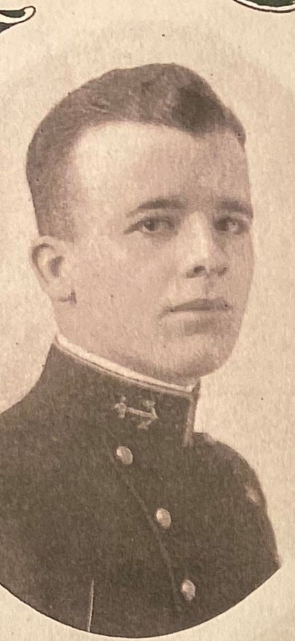 Photo of Commodore James B. Carter copied from page 212 of the 1919 edition of the U.S. Naval Academy yearbook 'Lucky Bag'.