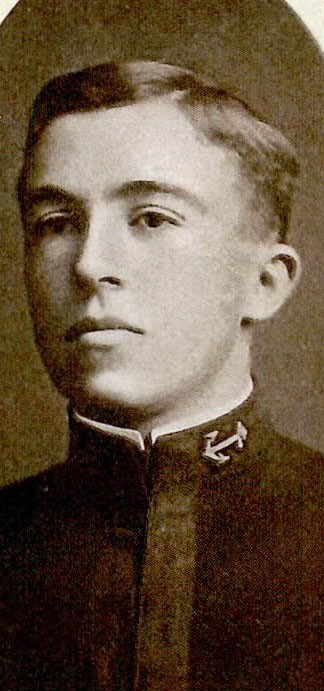 Photo of Rear Admiral Worrall R. Carter copied from page 50 of the 1908 edition of the U.S. Naval Academy yearbook 'Lucky Bag'.