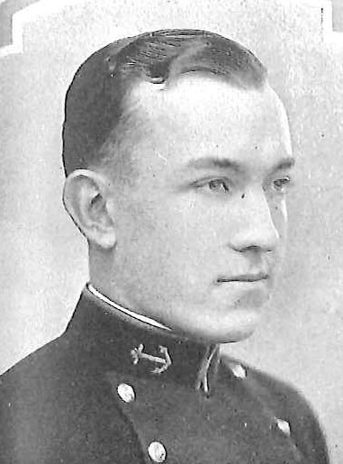 Photo of Captain Cecil Thilman Caufield copied from page 191 of the 1927 edition of the U.S. Naval Academy yearbook 'Lucky Bag'.