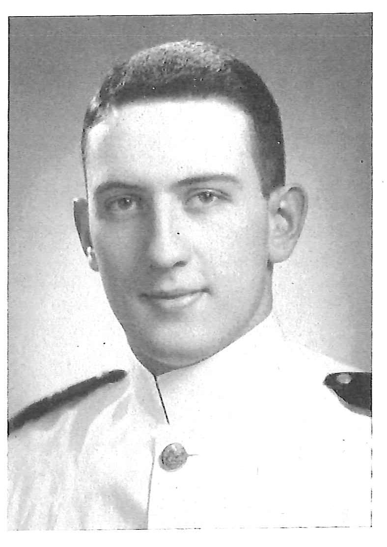 Photo of Edward Clausner, Jr. copied from the 1951 edition of the U.S. Naval Academy yearbook 'Lucky Bag'