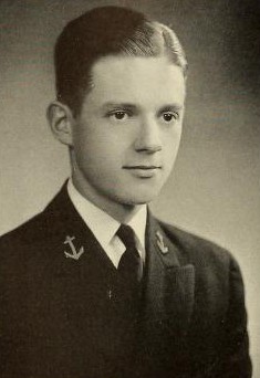 Photo of John Burnett Cline copied from the 1935 edition of the U.S. Naval Academy yearbook 'Lucky Bag'