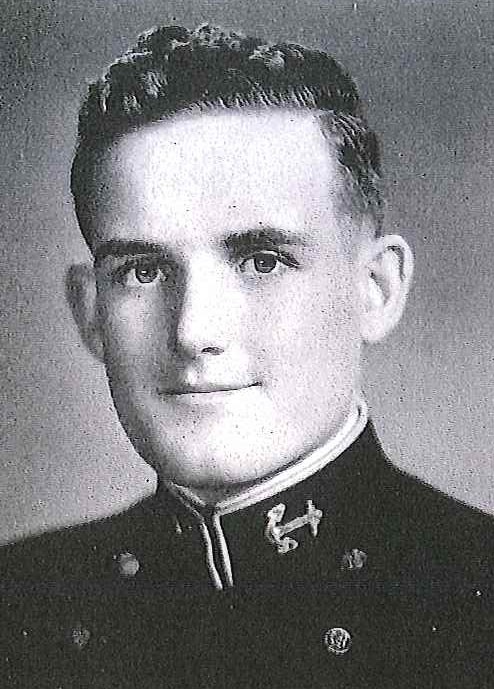 Photo of Rear Admiral Walter Dedrick copied from page 186 of the 1944 edition of the U.S. Naval Academy yearbook 'Lucky Bag'.