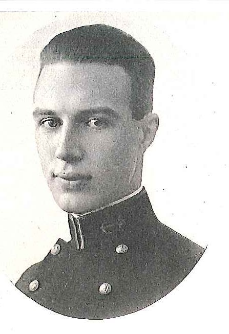 Photo of Captain August J. Detzer, Jr. copied from page 379 of the 1921 edition of the U.S. Naval Academy yearbook 'Lucky Bag'.
