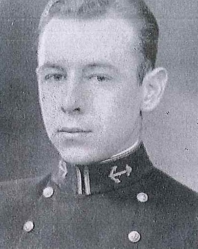 Photo of Captain Irvin L. Dew copied from page 253 of the 1933 edition of the U.S. Naval Academy yearbook 'Lucky Bag'.