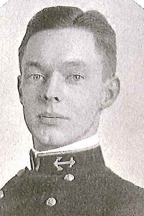 Photo of Lieutenant Commander Walter A. Edwards copied from page 94 of the 1910 edition of the U.S. Naval Academy yearbook 'Lucky Bag'.