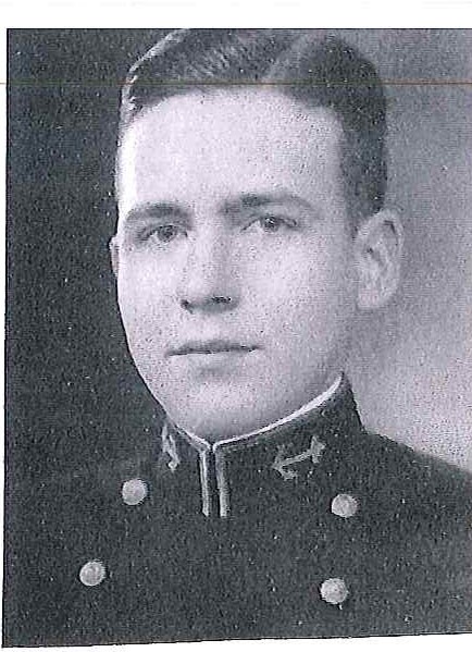 Photo of Captain James M. Elliott copied from page 82 of the 1933 edition of the U.S. Naval Academy yearbook 'Lucky Bag'.