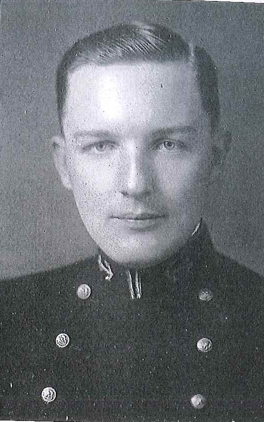 Photo of Captain William A. Ellis copied from page 83 of the 1936 edition of the U.S. Naval Academy yearbook 'Lucky Bag'.