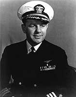 Commander Clarence Wade McClusky, Jr., USN Portrait photograph, taken circa 1943.