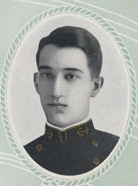 Image of Captain Eugene T. Oates, from the 1911 Lucky Bag, page 190.