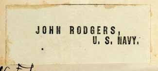 Bookplate: John Rodgers, U.S. Navy.