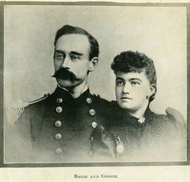 Lieutenant Robert E. Peary, USN, a circa 1888 photograph captioned 'Bride and Groom.' He was married in 1888 to the former Josephine Biebitsch. The photo was used in the book 'Peary, the man who refused to fail,' by Fitz-hugh Green, 1926. Naval H...