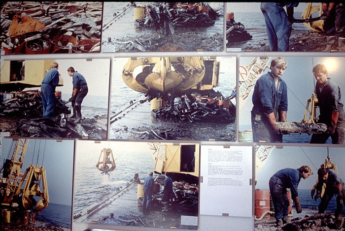 Figure 5: A photographic collage of post-war salvage operations in Normandy.