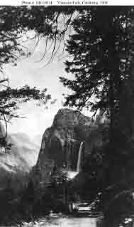  Yosemite Falls, as seen by men of the Great White Fleet during stay on U.S. West Coast, circa spring or early summer 1908.