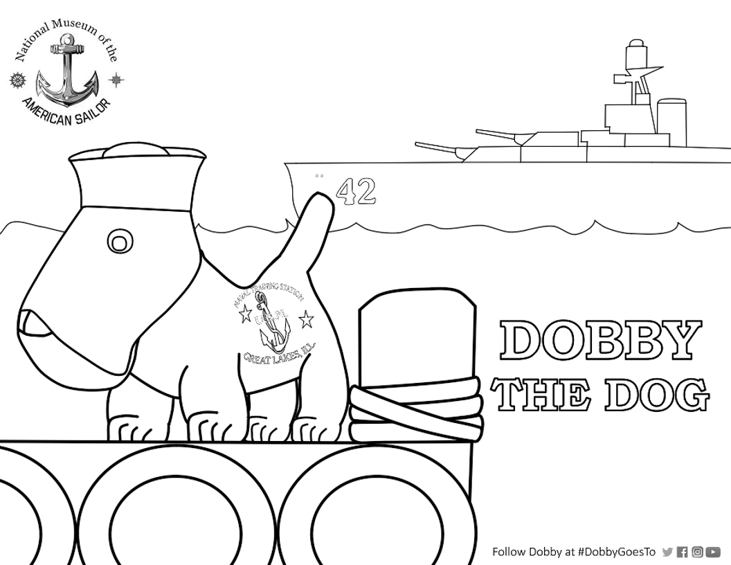 Dobby the Dog coloring page