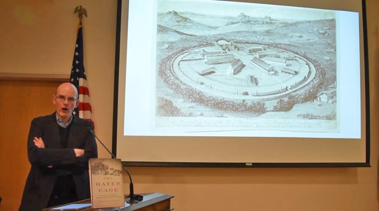 Nicholas Guyatt giving his presentation on April 6, 2022.  
