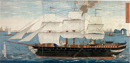 <p>Treaty with Japan:&nbsp; 1853-54:&nbsp; Black Ship</p>

