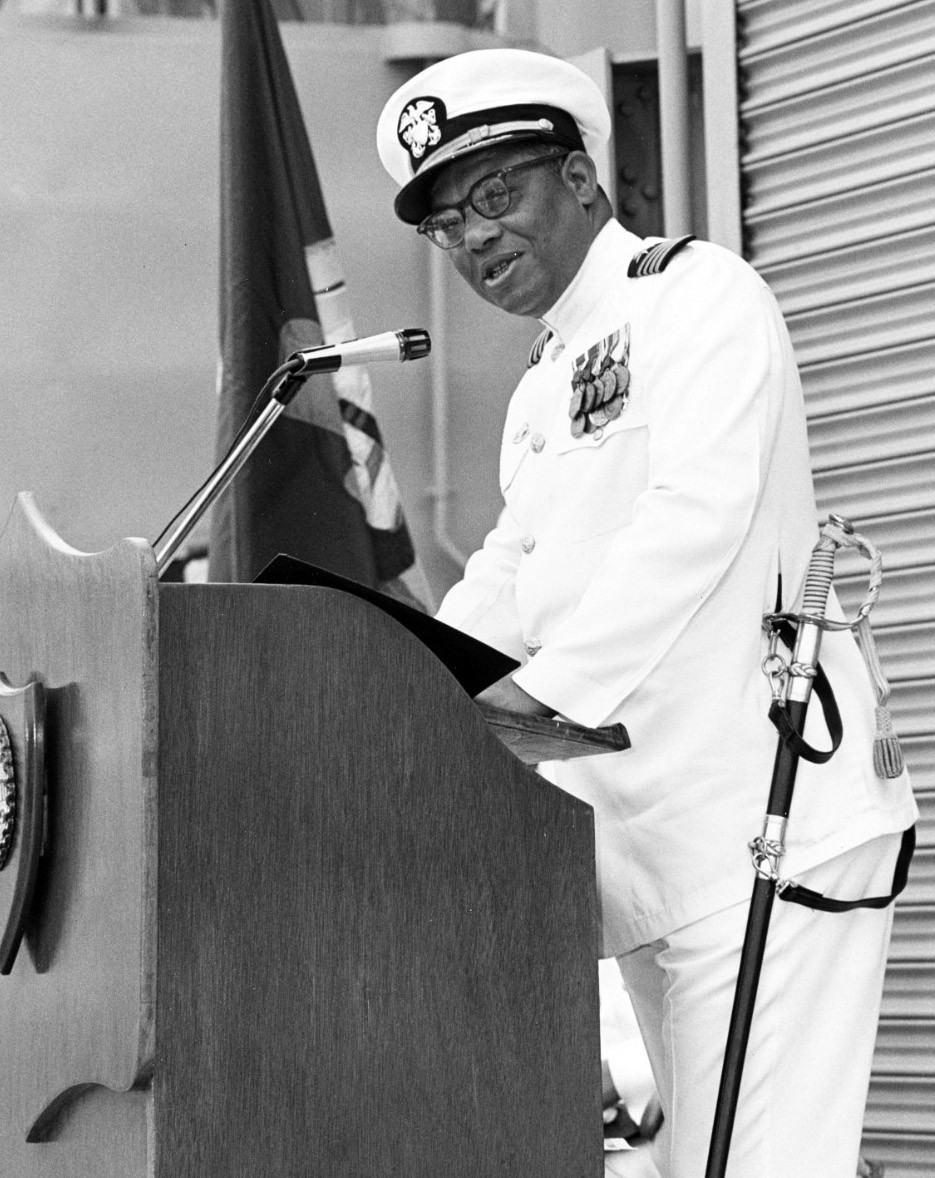 Vice Admiral Samuel Gravely was the first African American to command a combatant ship, a naval fleet, and to be promoted to flag rank.