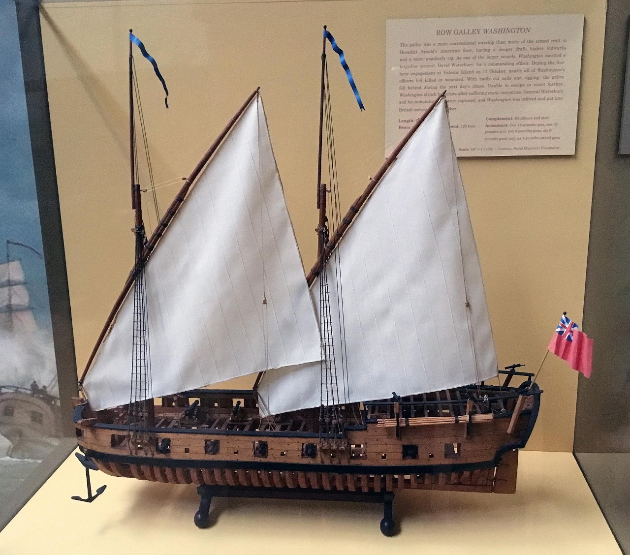 NMUSN:  American Revolution:  Continental Navy galley Washington