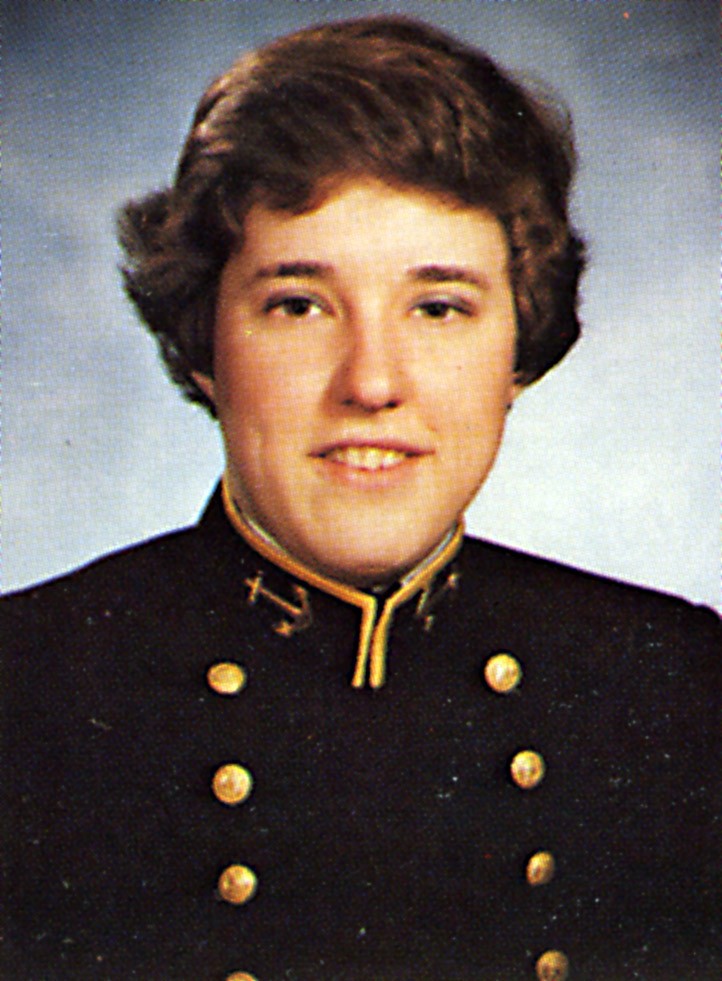 Lucky Bag, 1981-1:   Midshipman Carmel Gilliland.   Graduated in 1981 from the U.S. Naval Academy, Annapolis, Maryland.    Courtesy of the NHHC Navy Library.  
