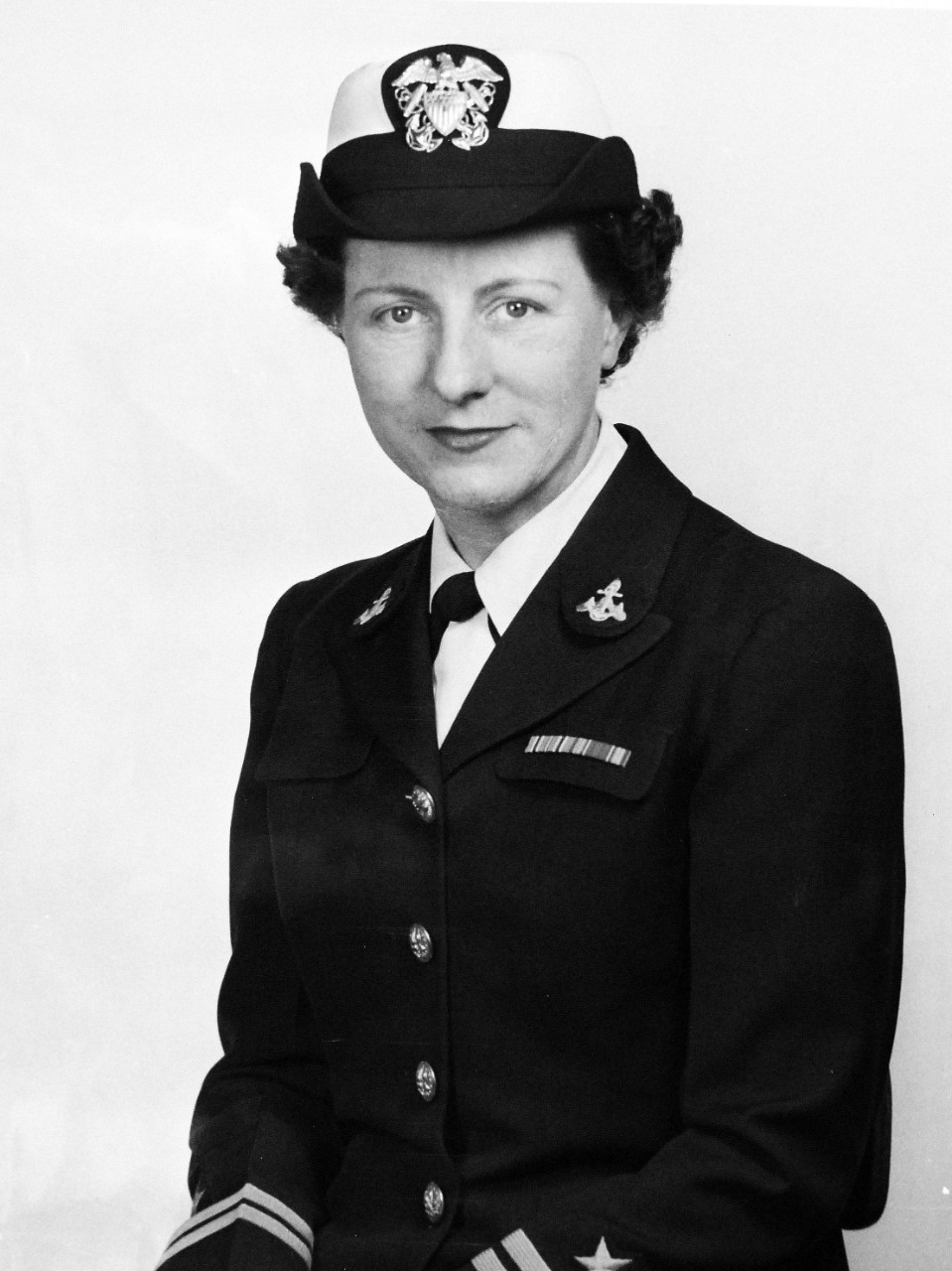 USN 706741:  U.S, Navy Assigns first WAVE to post in Naples, Italy, October 1952.  Lieutenant Dorothy M. Hagen, USN, served at Commander in Chief, Allied Forces, Southern Europe, for duties in transportation at Naples, Italy.  She was the first WAVE to serve at that location.  Photograph released October 22, 1952.   Official U.S. Navy photograph, now in the collections of the National Archives.  