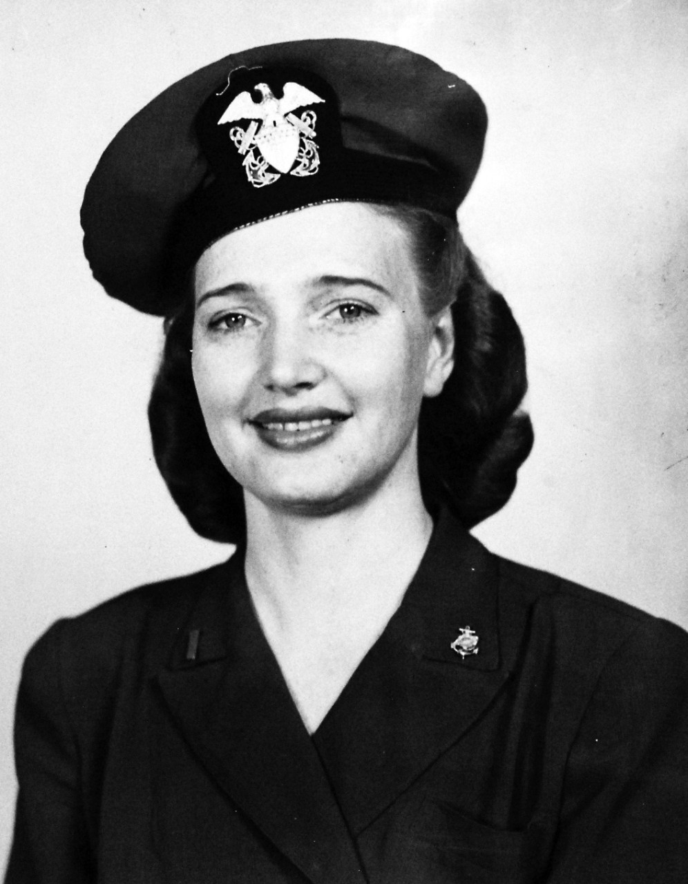 80-G-457160:  Ensign Mary E. Haims, NC, USNR, July 1944.  Note the Nurse Corps Insignia.  Haims was stationed at Naval Air Station, Glynco, Georgia,       Photographed by Nick, July 28, 1944.  Official U.S. Navy photograph, now in the collections of the National Archives.   