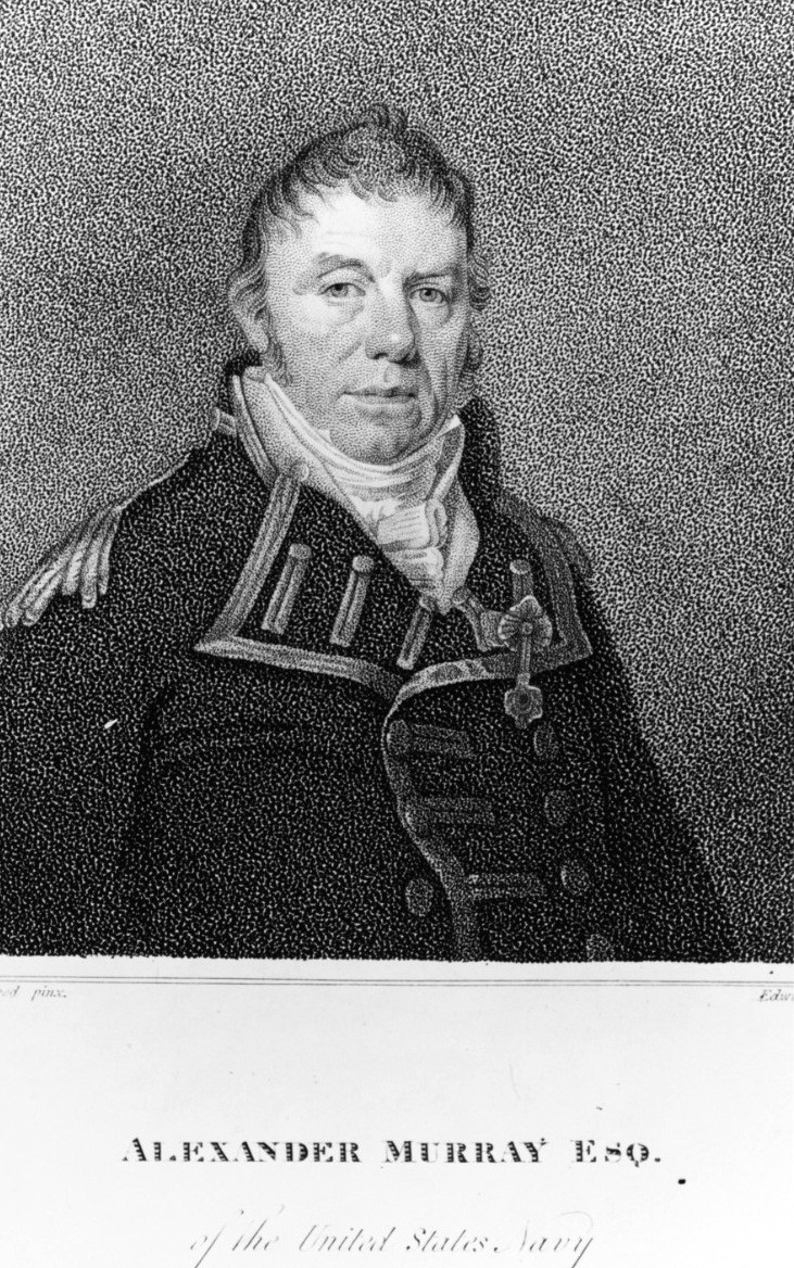 NH 47672: Alexander Murray, USN. Engraving by David Edwin after artwork by Wood. Engraved for the “The Port Folio,” Philadelphia, May 1814, Volume III. Published in Spears’ “History of Our Navy”, Volume I, Page. 208.