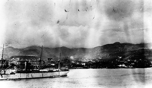 NH 2359:  USS Culgoa (1898-1922, later AF-1), at Messina, Sicily, in January 1909 to render assistance to the victims of the earthquake.  NHHC Photograph Collection.  