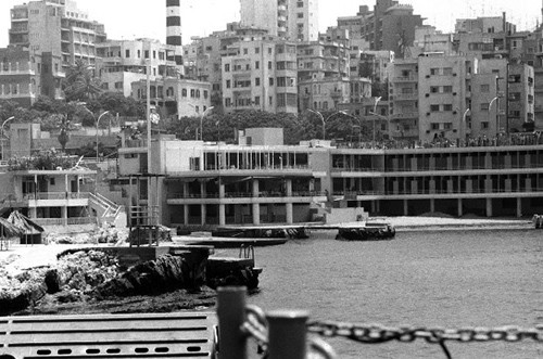 Beirut, Lebanon. View of the war torn city from LCI 1654. The craft was involved with removing refugees to the USS Spiegel Grove (LSD 32) off shore during Operation Fluid Drive. The Spiegel Grove took 276 people to safety in Athens, Greece. Photo...
