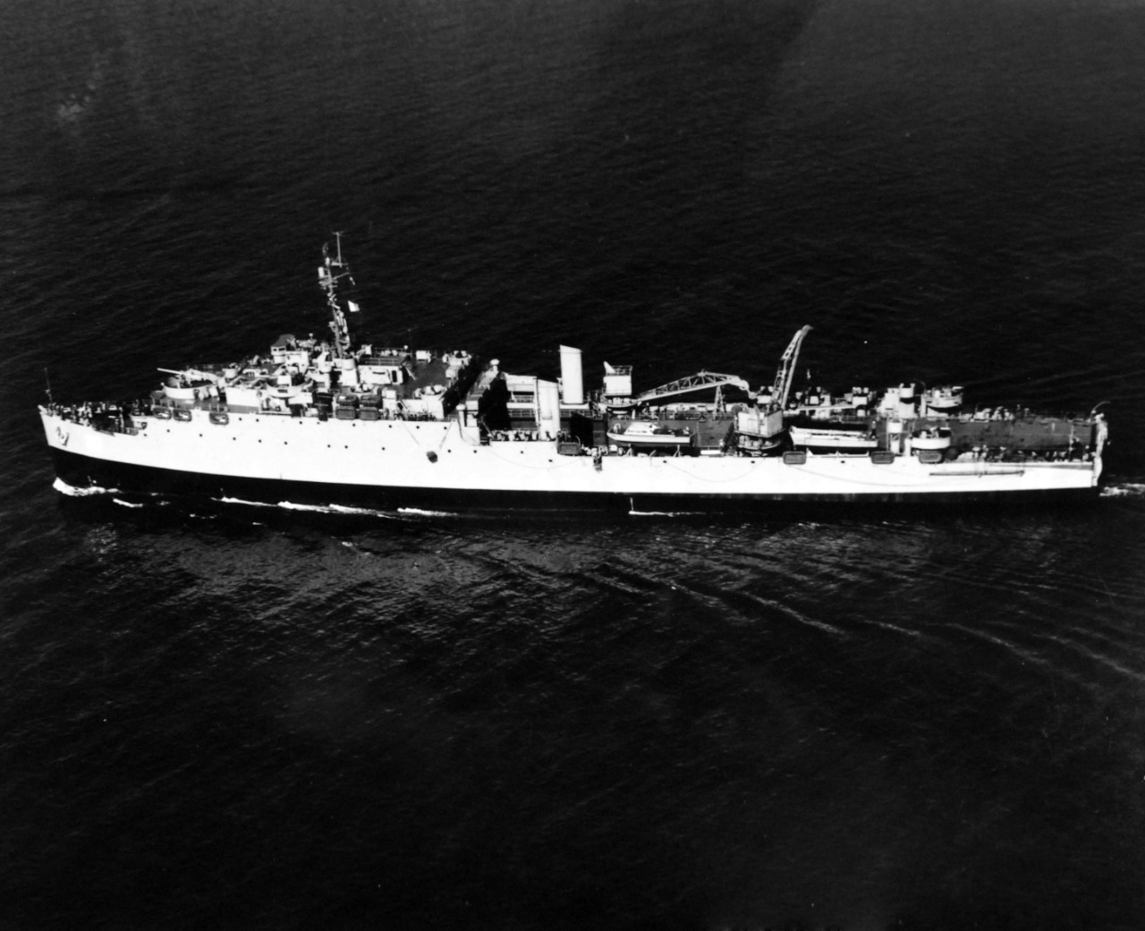 80-G-441736:  USS Fort Marion (LSD-22), 1952.  Port beam, March 26, 1952. Official U.S. Navy Photograph, now in the collections of the National Archives.  (2017/11/01).  