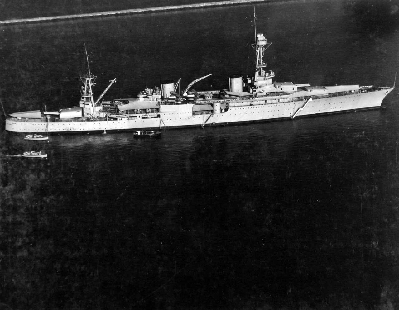 <p>80-CF-21337-5: USS Houston (CA 30), anchored at Manila Bay, Philippines, March 17, 1931. U.S. Navy Photograph, now in the collections of the National Archives. (2015/6/16).</p>
