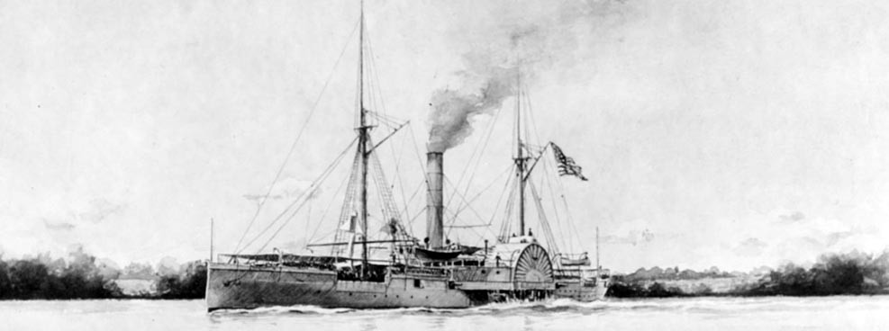 USS Miami (1862-67).  Artwork by R. G. Skerrett, 1899.  NHHC Photograph Collection.   