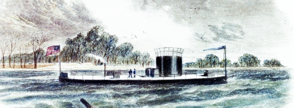 NH 76324-KN:  USS Monitor, engraving published in Harper’s Weekly, March 27, 1862.   Courtesy of the Navy Art Collection.   NHHC Photograph Collection.  