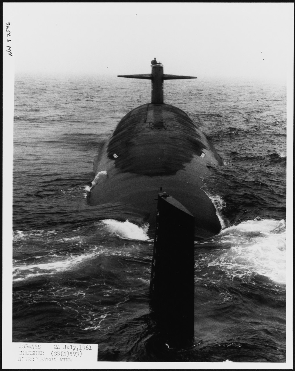 USS Thresher SSN-593 postcard US Navy nuclear-powered submarine 