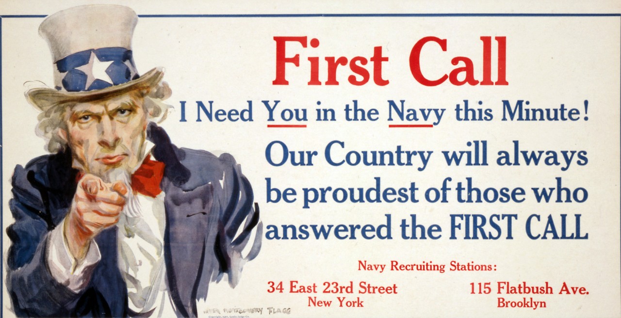 <p>LC-USZC4-8311: WWI Recruiting Poster.&nbsp;</p>
