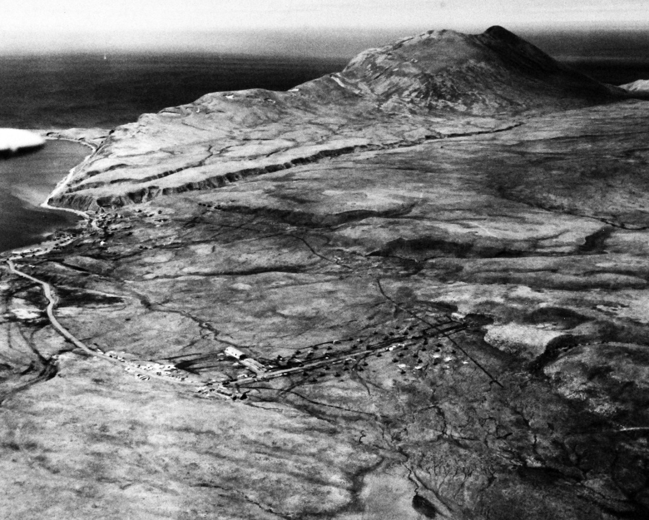 80-G-79447:   U.S. Naval Air Station, Adak, Alaska, July 1943.   Oblique of Andrew Lagoon Area on Adak, Alaska, Aleutian Islands, July 11, 1943.   Official U.S. Navy Photograph, now in the collections of the National Archives.   (2015/8/18). 