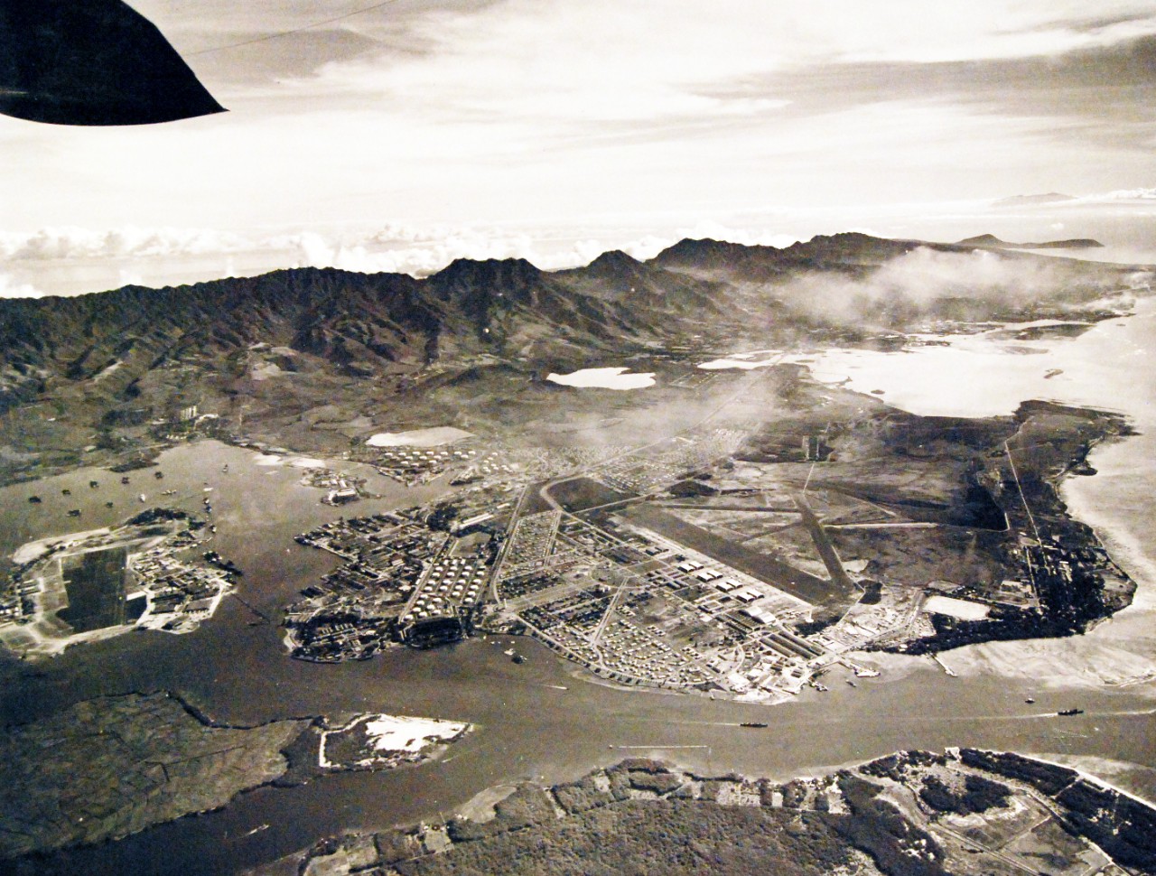 80-G-182873:  Pearl Harbor, Territory of Hawaii, October 30, 1941.   View looks east, taken by aircraft from Naval Air Station, Pearl Harbor. U.S. Navy photograph, now in the collections of the National Archives (9/9/2015).