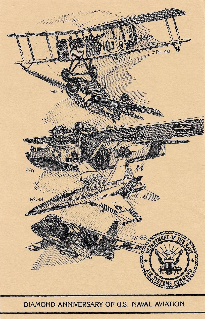 75th Anniversary of Naval Aviation Pamphlet, Back Cover. 