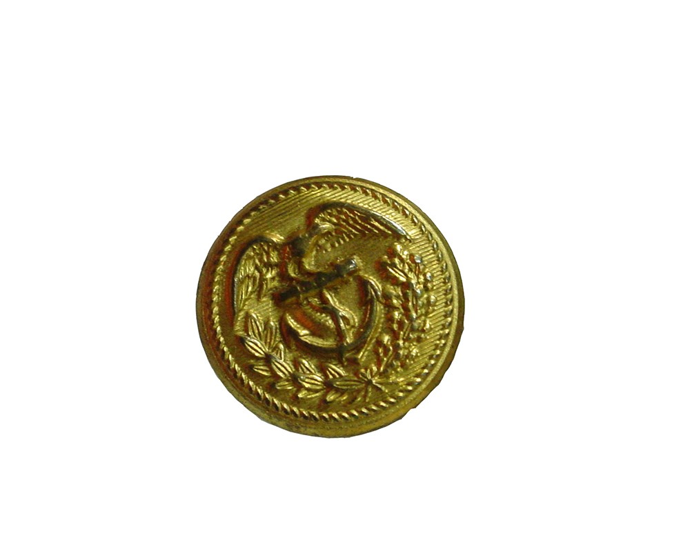 Naval Officer’s Uniform Button This button came from the jacket of William Lynch’s U. S. Navy Uniform that he wore when meeting the Sultan Abdul Mejid . Courtesy of John Lynch, Sr.