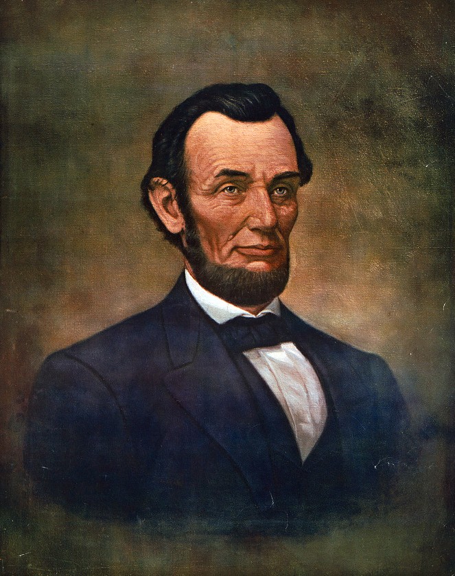 President Abraham Lincoln.  Portrait created in Boston, 1909.   Courtesy of the Library of Congress,  LC-DIG-PPMSCA-46772:  