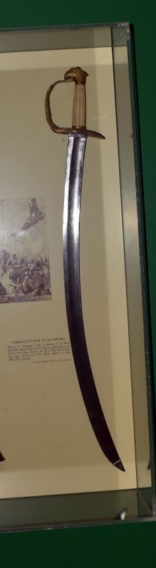 Midshipman Farragut’s war of 1812 sword.  Accession #: 84-151-B 