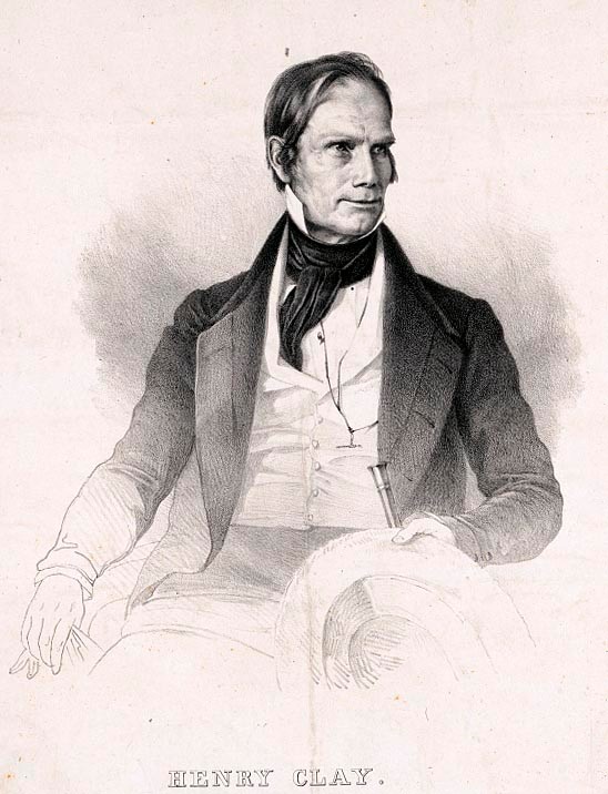 Henry Clay.   Lithograph by P. Hass.   Courtesy of the Library of Congress, LC-USZ62-63409.