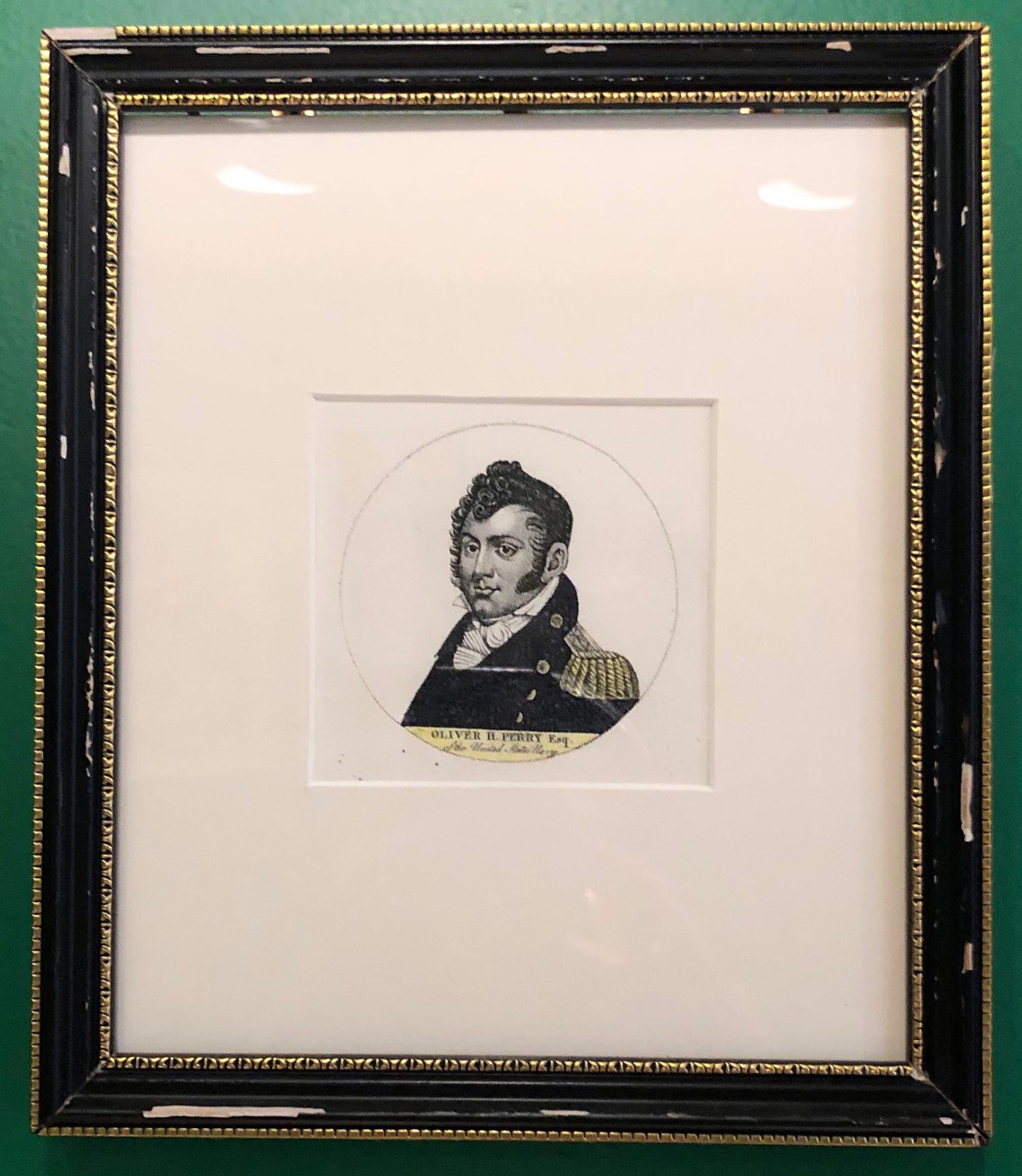 Oliver Hazard Perry portrait.  Stipple Print; By Unknown.  