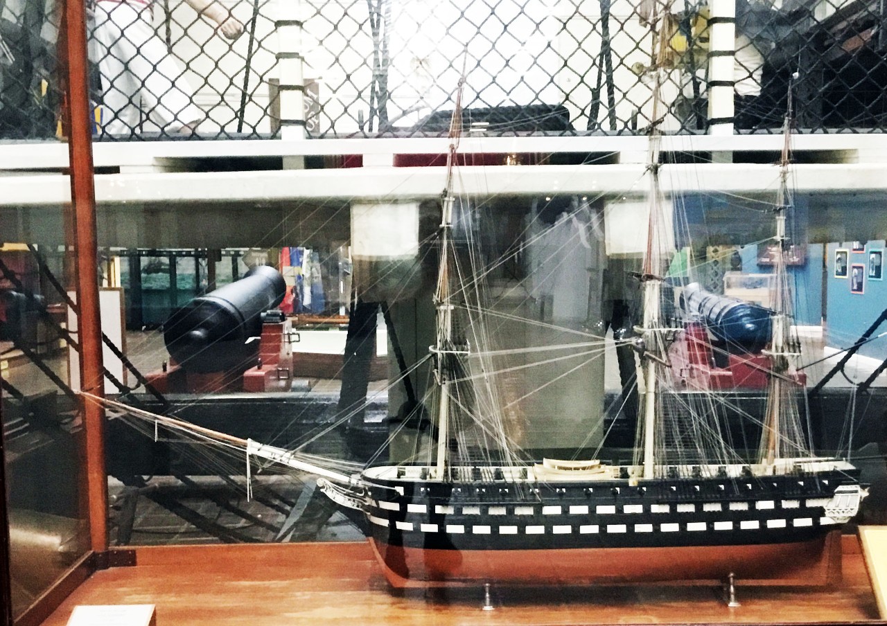 Model of USS Vermont.   Accession: #:  62-14-A.