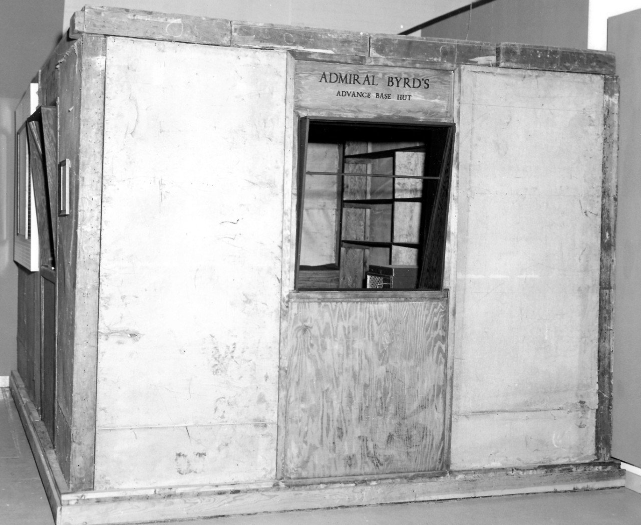 NMUSN-46:   Byrd Hut at the Polar Exploration Exhibit.  National Museum of the U.S. Navy Photograph Collection. 