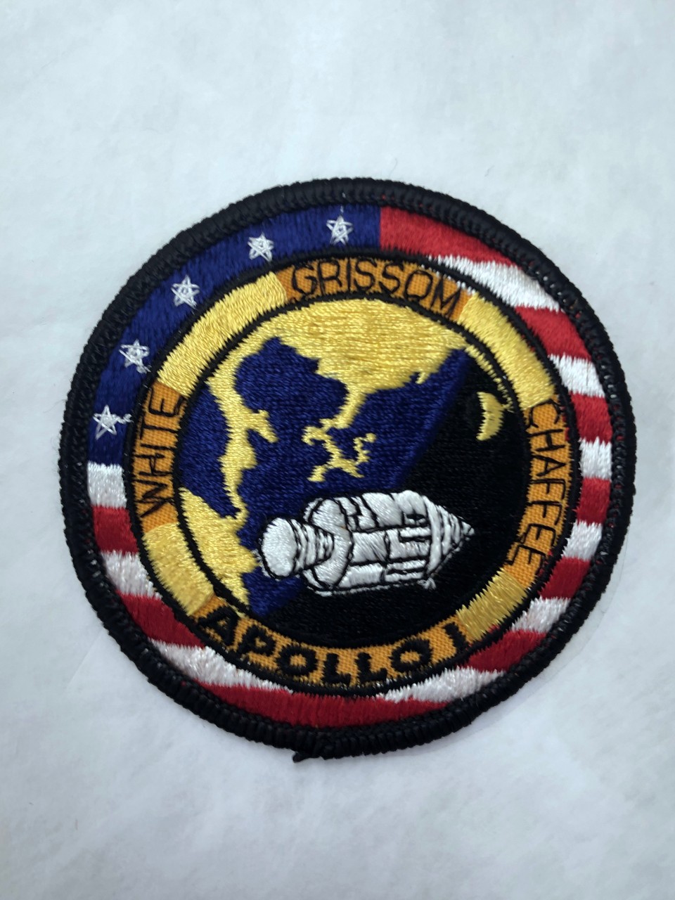 Roger Chaffee Apollo 1 Patch  L2019-02-A.   Courtesy of the Grand Rapids Pubic Museum
